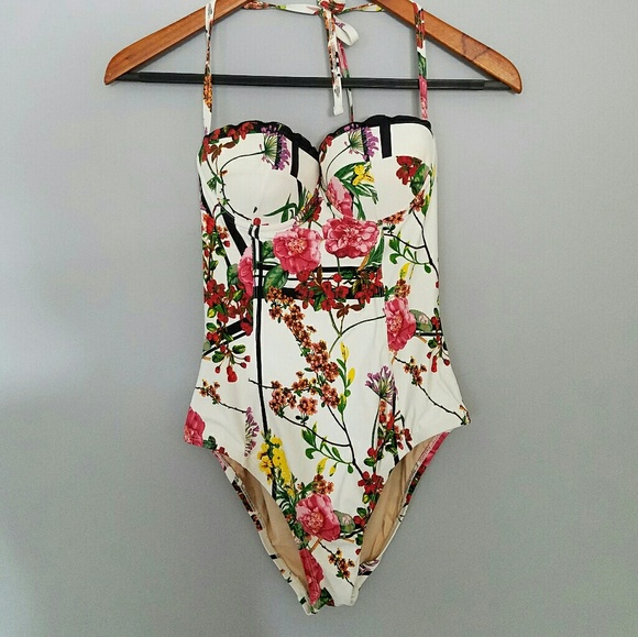Anthropologie Other - NWOT Anthropologie floral one piece swimsuit M